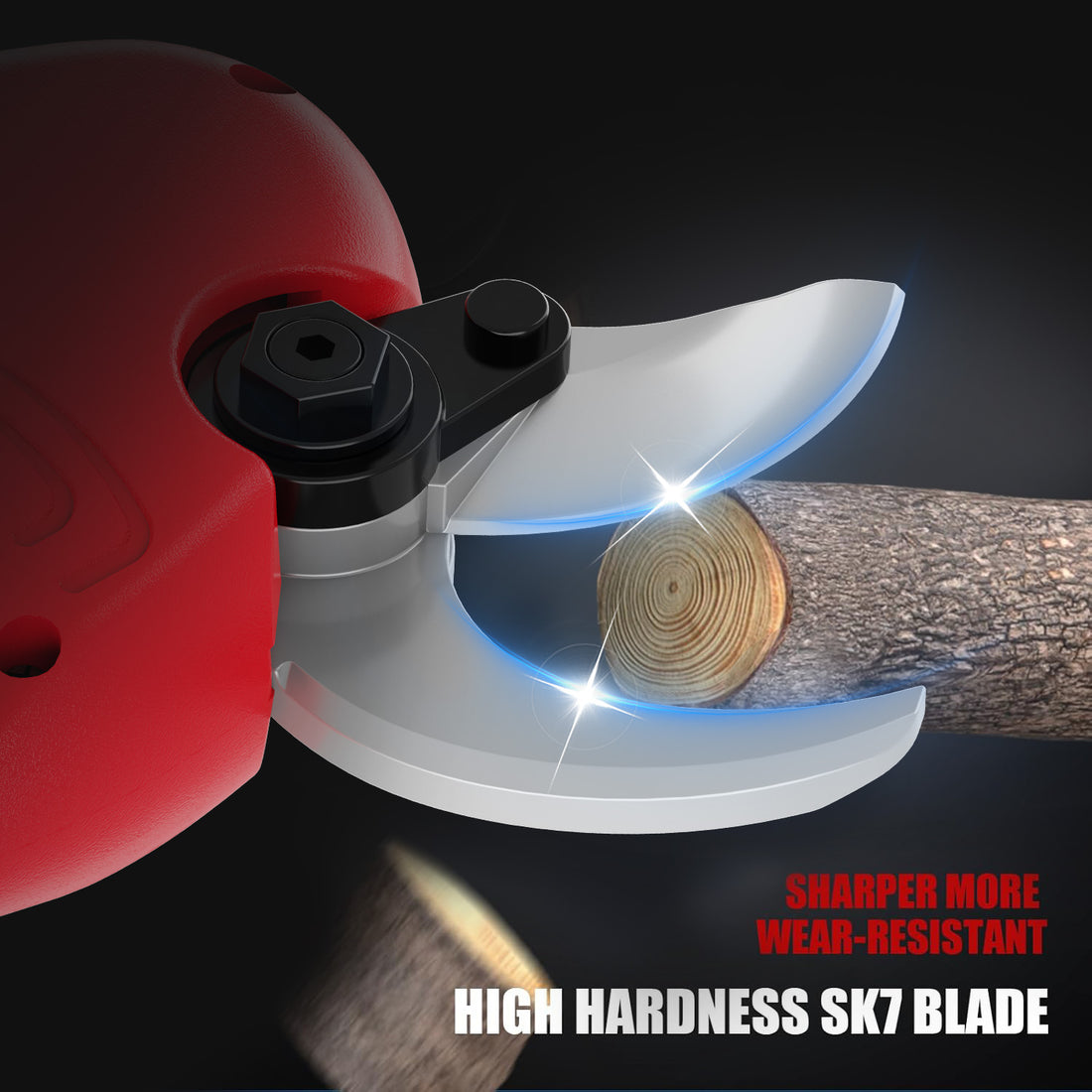 Professional Electric Garden Shears, 40 mm Battery Grtenscher, 2 x 3000 mAh Lithium Rechargeable Battery, Pruning Shears, Vine Shears, Tree Shears, Rose Scissors