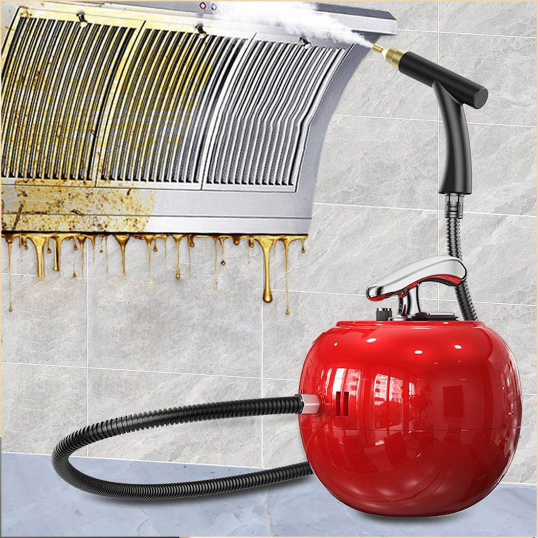 Steam Cleaner, Pressurized Handheld Steam Cleaner for Home with 12pcs Accessories & Safety Lock, Multi-Surface & Powerful Home Use Steamer for Cleaning, Car, Bathroom, Shower, Window, Grime, Grease